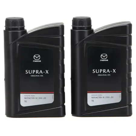 2 Liter ORIGINAL Mazda Motor&ouml;l &Ouml;l Oil SUPRA-X 0W-20 0W20 BENZIN SKYACTIV-X