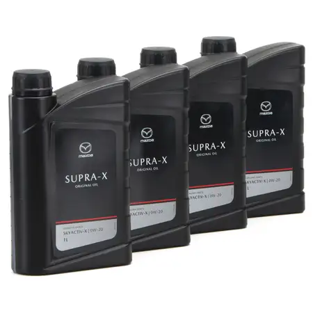 4 Liter ORIGINAL Mazda Motor&ouml;l &Ouml;l Oil SUPRA-X 0W-20 0W20 BENZIN SKYACTIV-X