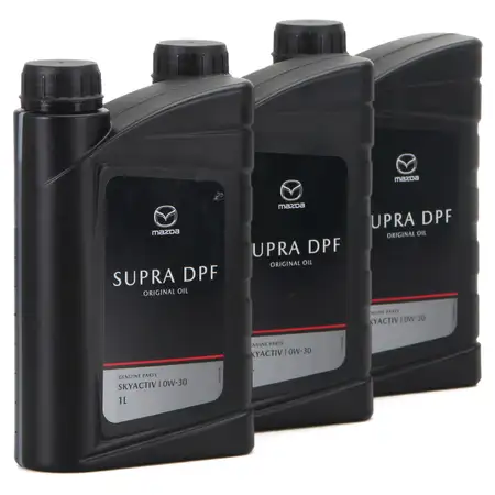 3 Liter ORIGINAL Mazda Motor&ouml;l &Ouml;l Oil SUPRA DPF 0W-30 0W30 f&uuml;r DIESEL SKYACTIV