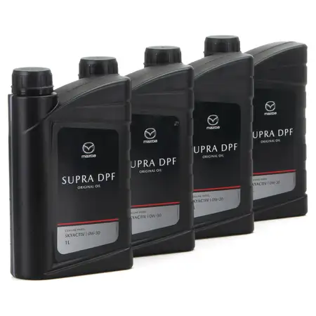 4 Liter ORIGINAL Mazda Motor&ouml;l &Ouml;l Oil SUPRA DPF 0W-30 0W30 f&uuml;r DIESEL SKYACTIV