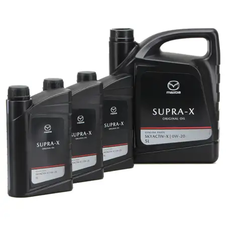 8 Liter ORIGINAL Mazda Motor&ouml;l &Ouml;l Oil SUPRA-X 0W-20 0W20 BENZIN SKYACTIV-X