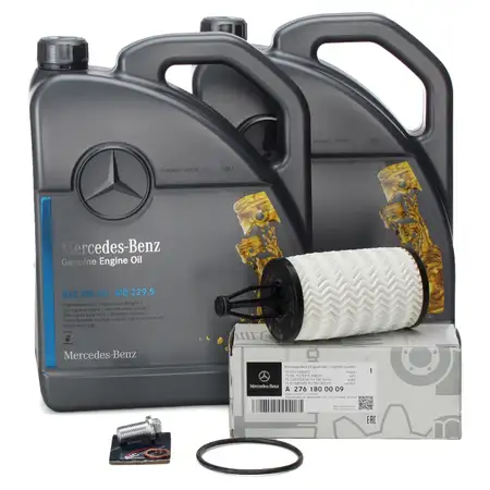 10L ORIGINAL Mercedes-Benz Motor&ouml;l &Ouml;L 5W40 MB 229.5 + &Ouml;lfilter M276 2761800009