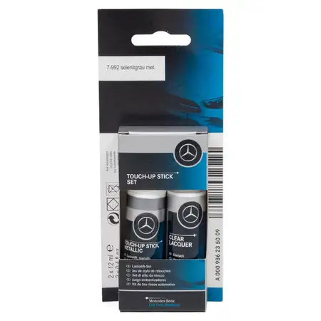 ORIGINAL Mercedes Lackstift Set SELENITGRAU Metallic 2x 12ml 0009862350 117992