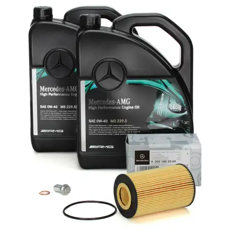 10L ORIGINAL Mercedes AMG High performance 0W40 + &Ouml;lfilter SLS M159 M156 63AMG