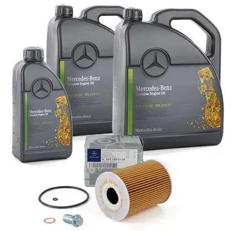 ORIGINAL Mercedes-Benz &Ouml;L Motor&ouml;l 5W30 MB 229.51 11 Liter + &Ouml;lfilter 6291800109