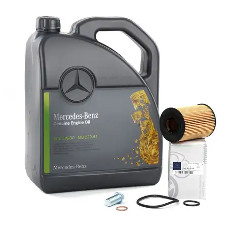 5 Liter ORIGINAL Mercedes-Benz &Ouml;L Motor&ouml;l 5W30 MB 229.51 + &Ouml;lfilter 2661800009