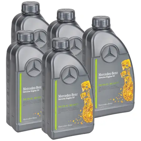 5L 5 Liter ORIGINAL Mercedes-Benz Motor&ouml;l &Ouml;l 0W-20 MB 229.71 000989870611