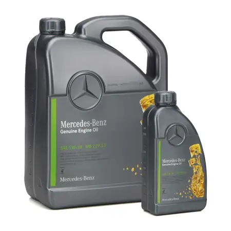 6L 6 Liter ORIGINAL Mercedes-Benz Motor&ouml;l &Ouml;L 5W30 5W-30 MB 229.52 0009893309