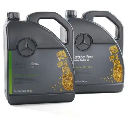 2x 5L = 10 Liter ORIGINAL Mercedes-Benz Motor&ouml;l 5W-30 MB 229.51 0009899701BRD4