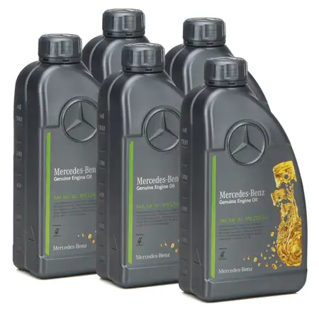 5L 5 Liter ORIGINAL Mercedes-Benz Motor&ouml;l &Ouml;L 5W30 5W-30 MB 229.52 000989330911