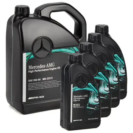 9L ORIGINAL Mercedes AMG High Performance Motor&ouml;l &Ouml;l 0W40 MB 229.5 000989930211