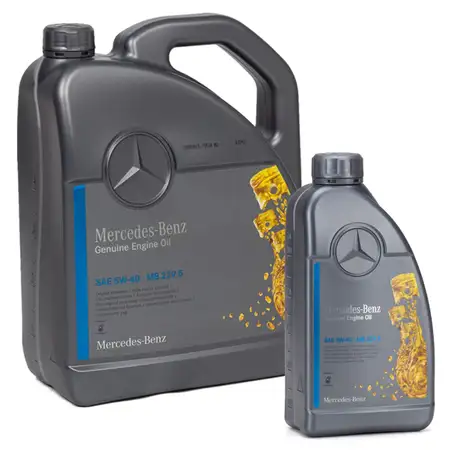 6L 6 Liter ORIGINAL Mercedes-Benz Motor&ouml;l &Ouml;L 5W40 5W-40 MB 229.5 0009899202