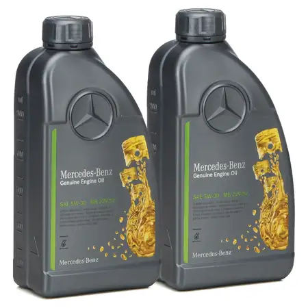 2L 2 Liter ORIGINAL Mercedes-Benz Motor&ouml;l &Ouml;L 5W30 5W-30 MB 229.52 000989330911