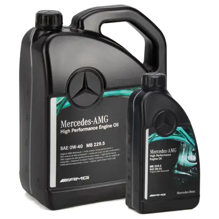 6L ORIGINAL Mercedes AMG High Performance Motor&ouml;l &Ouml;l 0W40 MB 229.5 000989930211