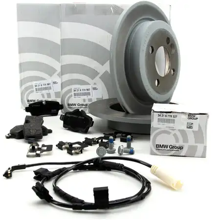 ORIGINAL BMW Bremsen Kit Bremsscheiben + Bel&auml;ge + Wako Mini R56 R55 R57 hinten