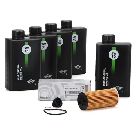 5 Liter ORIGINAL MINI Motor&ouml;l &Ouml;L 5W30 LL-04 Longlife-04 + &Ouml;lfilter 11428570590