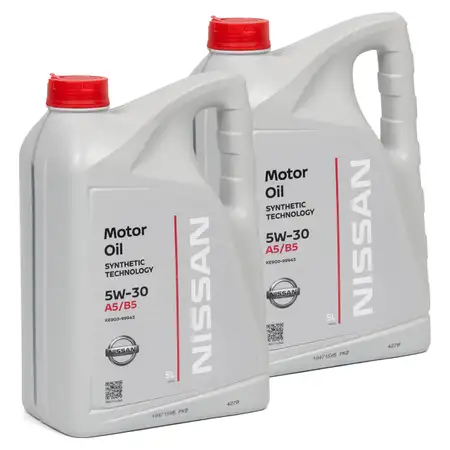 10 Liter ORIGINAL Nissan Motor&ouml;l &Ouml;l 5W-30 5W30 ACEA A5/B5 API SL/CF KE900-99943