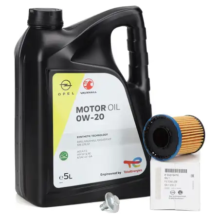 5L 5 Liter ORIGINAL 0W-20 ACEA C5 Motor&ouml;l + &Ouml;lfilter Insignia B 2.0 CDTi 174 PS F20DVH