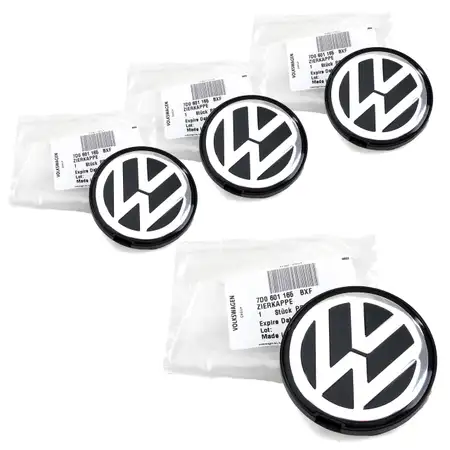 4x ORIGINAL VW Nabendeckel Felgendeckel &Oslash; 62,8/56 mm PASSAT SHARAN 7D0601165 BXF