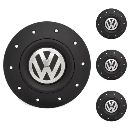 4x ORIGINAL VW Abdeckkappe Radnabe f&uuml;r Stahlfelge 16 Zoll T5 T6 Amarok 7H0601151B RVB