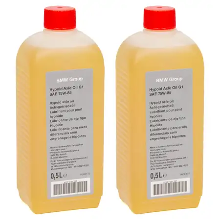 1L 1 Liter ORIGINAL BMW Hypoid Axle Oil Achsgetriebe&ouml;l G1 SAE 75W-85 83222295532