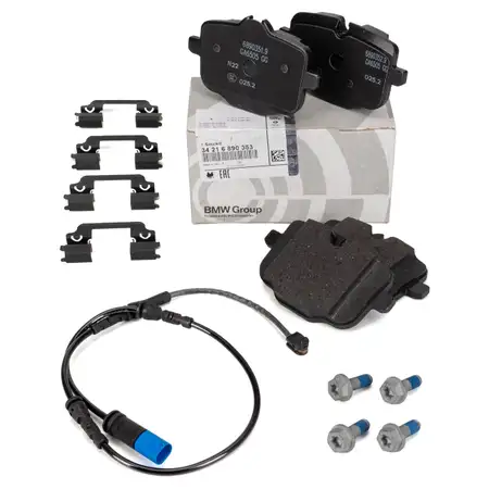 ORIGINAL BMW Bremsbel&auml;ge + Warnkontaktsensor X3 G01 X4 G02 mit M-Technik hinten