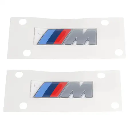 2x ORIGINAL BMW M Emblem Logo Kotfl&uuml;gel 45x15mm selbstklebend 51148058881