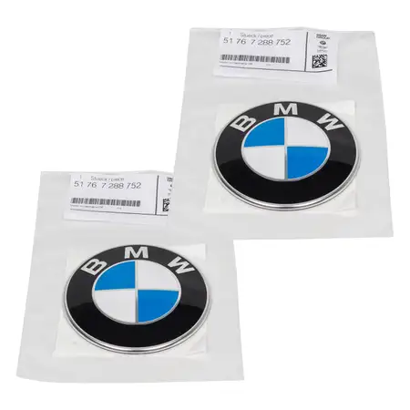 2x ORIGINAL BMW Emblem Plakette Logo Zeichen Dachbox &Oslash; 82mm 1er-8er X1-X7 i4 51767288752