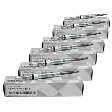 6x ORIGINAL BMW Gl&uuml;hkerze E46 E90-93 E60 E61 E63 E64 E65-67 X3 X5 X6 M57 N57 12237786869