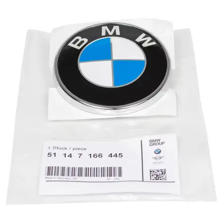 ORIGINAL BMW Emblem Plakette Logo Heckklappe &Oslash; 70mm 1er E82 E88 51147166445