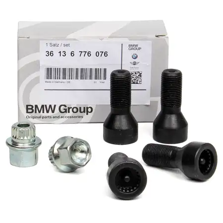 Original BMW Radsicherungsschrauben Felgenschl&ouml;sser Set M14x1,25mm 36136776076