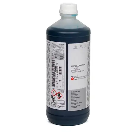 1 Liter ORIGINAL PSA K&uuml;hlerfrostschutz PRO Glysantin G33 BLAU / GR&Uuml;N 1637756080