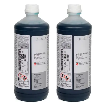 2 Liter ORIGINAL PSA K&uuml;hlerfrostschutz PRO Glysantin G33 BLAU / GR&Uuml;N 1637756080