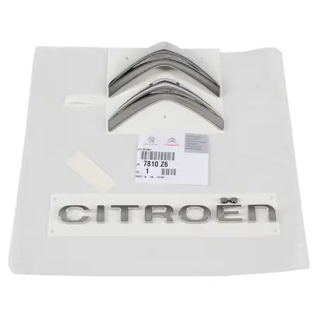 ORIGINAL Citroen Emblem Logo Schriftzug Set Heckklappe 7810.Z6 f&uuml;r C4 II (B7)