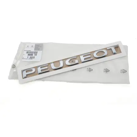 ORIGINAL Peugeot Emblem Plakette Logo Schriftzug Heckklappe 22,3x2,3cm 3008 5008 8666.72