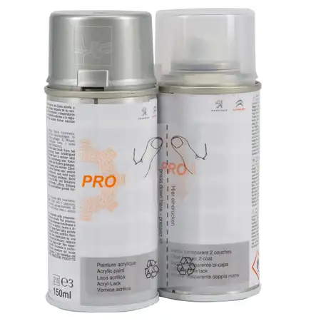 ORIGINAL PSA Lackspr&uuml;hdose ALUMINIUM GRAU EZR + Klarlack 150ml 1650286680