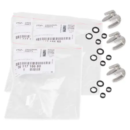 3x ORIGINAL PSA Dichtungssatz Einspritzventil Berlingo C3 208 308 3008 SUV 1.2 1611718680