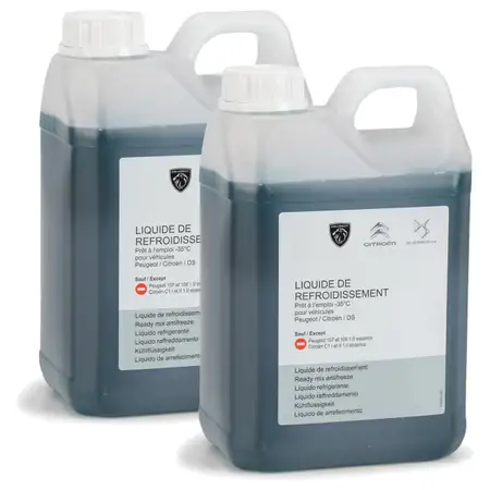 4 Liter ORIGINAL Peugeot Citroen K&uuml;hlerfrostschutz Glysantin G33 BLAU / GR&Uuml;N 1637756380