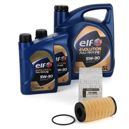 7L elf Evolution Full-Tech FE 5W-30 Motor&ouml;l ORIGINAL Renault &Ouml;lfilter 8200362442