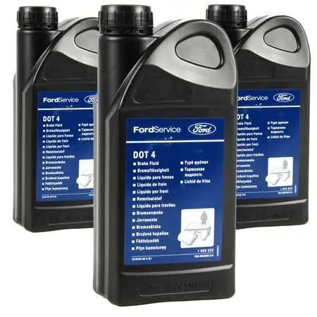 3L 3 Liter ORIGINAL Ford Bremsfl&uuml;ssigkeit Brake Fluid DOT 4 1850522