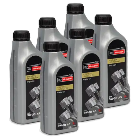 6L 6 Liter ORIGINAL Ford MOTORCRAFT A5 Motor&ouml;l &Ouml;l 5W-30 5W30 WSS-M2C913 15CF53