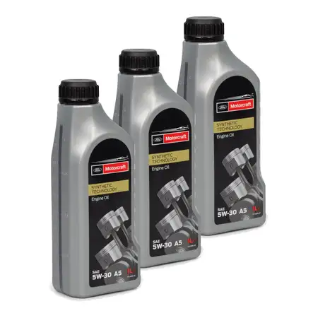 3L 3 Liter ORIGINAL Ford MOTORCRAFT A5 Motor&ouml;l &Ouml;l 5W-30 5W30 WSS-M2C913 15CF53