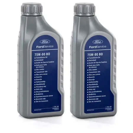 2x 1 Liter ORIGINAL Ford Schaltgetriebe&ouml;l &Ouml;L SAE 75W-90 BO 1790199