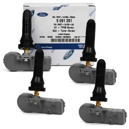 4x ORIGINAL Ford Reifendrucksensor Tourneo Custom / Transit V362 V363 bis 05.2019 5091251