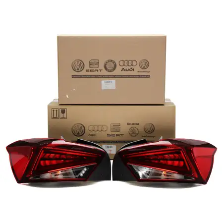 2x ORIGINAL SEAT Dunkel Rot LED R&uuml;ckleuchte Schlussleuchte Ibiza 5 PR-8SK