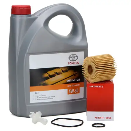 5L 5 Liter ORIGINAL Toyota Motor&ouml;l 5W30 + H+B &Ouml;lfilter Auris Corolla Iq Yaris 1.4D-4D