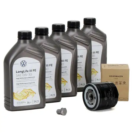 5L ORIGINAL VW Motor&ouml;l 0W30 LONGLIFE III FE 504.00 507.00 + &Ouml;lfilter 030115561AN