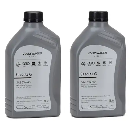 2 Liter ORIGINAL VW Motor&ouml;l &Ouml;l 5W40 SPECIAL G BENZIN 502.00 505.00 GS55502M2