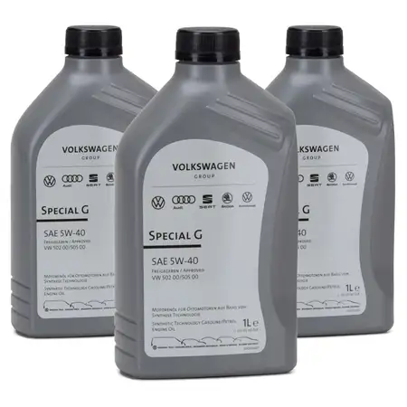 3 Liter ORIGINAL VW Motor&ouml;l &Ouml;l 5W40 SPECIAL G BENZIN 502.00 505.00 GS55502M2