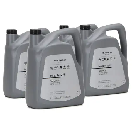 20 Liter ORIGINAL VW Motor&ouml;l &Ouml;l 0W-20 LONGLIFE IV FE 508.00 509.00 GS60577M4